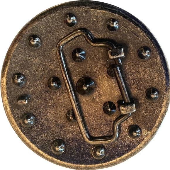 Vintage Southwestern Turquoise Belt Buckle - Picture 2 of 2